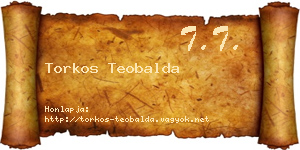 Torkos Teobalda névjegykártya
